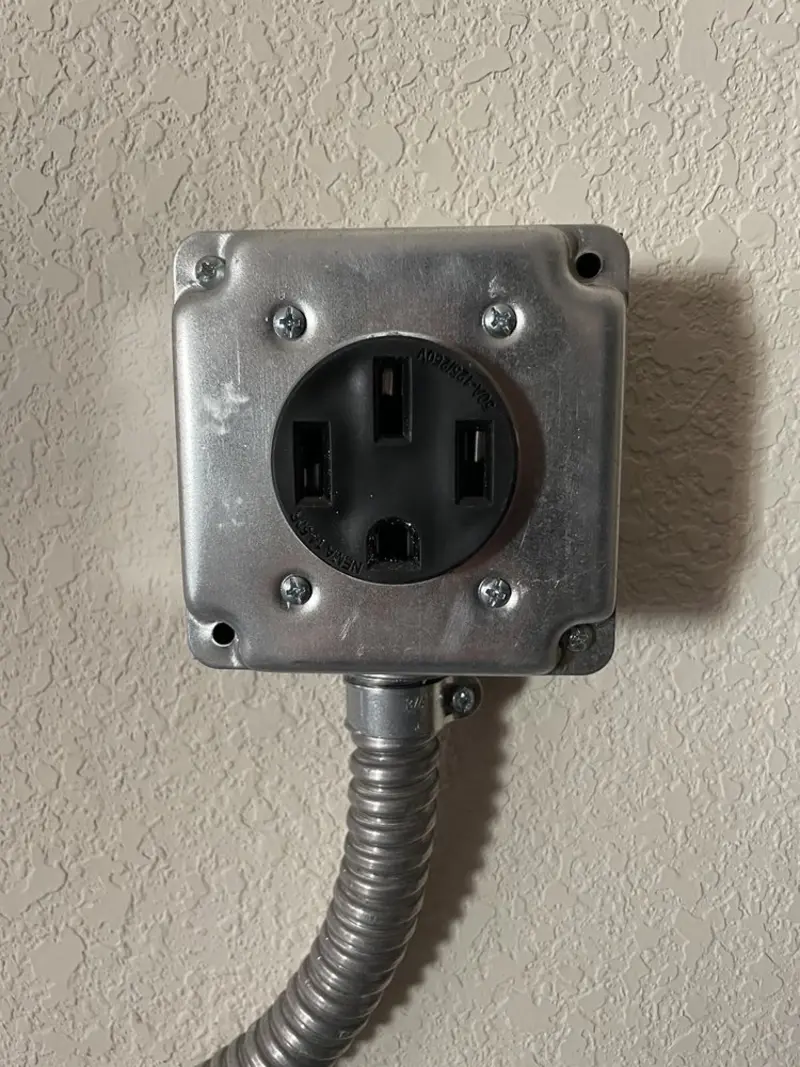 NEMA 14-50 outlet installed for Smart Home Electrical in Hiram