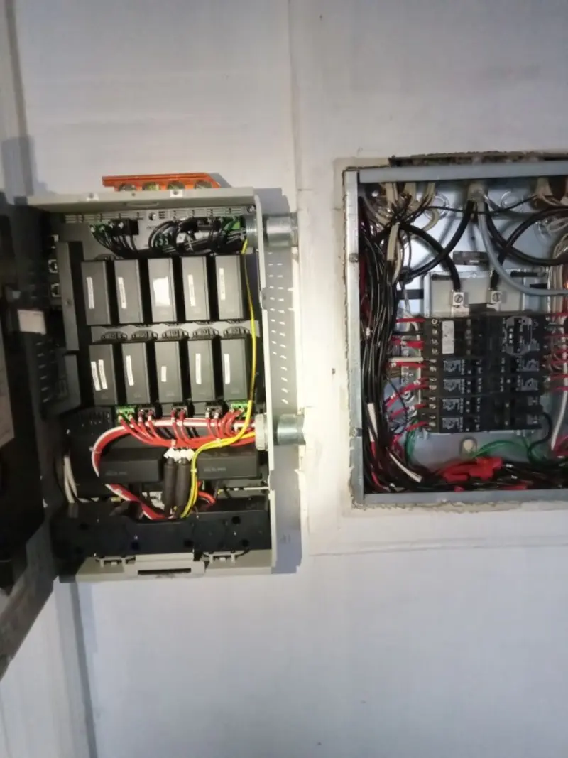 Electrical panel upgrade completed for Security Camera Wiring in Hiram